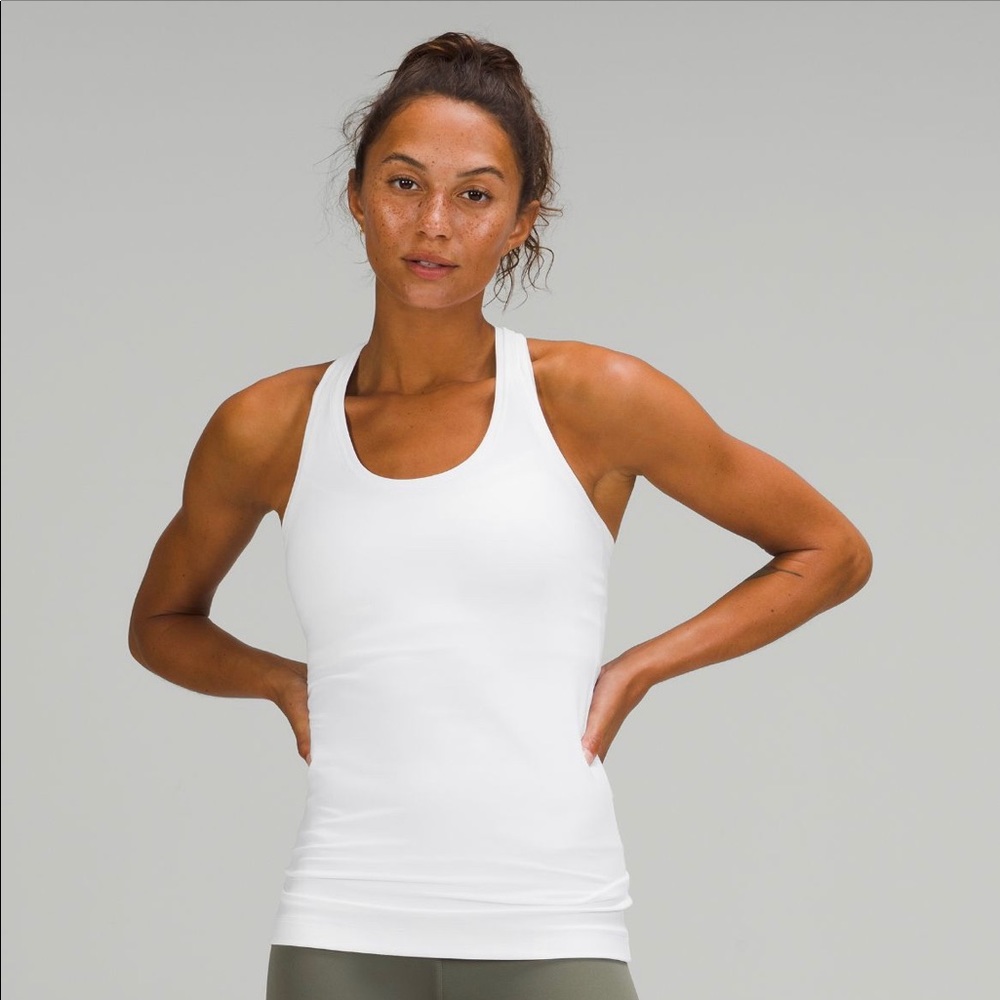 lululemon white cool racer back tank top *nulu